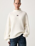 Tommy Jeans пуловер дамски с вълна бежов DW0DW23349