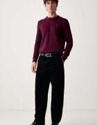 Tommy Jeans пуловер мъжки от памук бордо DM0DM21787