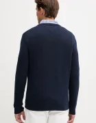 Tommy Jeans пуловер мъжки от памук тъмносин DM0DM21787