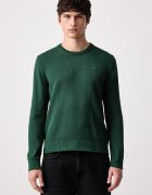 Tommy Jeans пуловер мъжки от памук зелен DM0DM21787