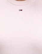 Tommy Jeans пуловер с къси ръкави дамски от памук розов DW0DW19336