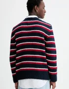 Tommy Jeans Пуловер с вълна от алпака в тъмносиньо от топла материя DM0DM22109