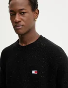 Tommy Jeans Пуловер с вълна в черно от топла материя DM0DM22353
