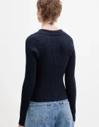 Tommy Jeans Пуловер в тъмносиньо от лека материя DW0DW22036