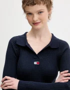 Tommy Jeans Пуловер в тъмносиньо от лека материя DW0DW22036