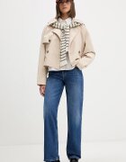 Tommy Jeans риза дамска от памук бяла с изчистена шарка DW0DW22766