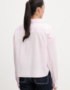 Tommy Jeans риза дамска от памук розова DW0DW22766