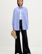 Tommy Jeans риза дамска от памук синя DW0DW22936