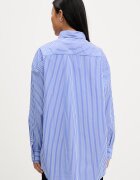 Tommy Jeans риза дамска от памук синя DW0DW22936