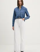 Tommy Jeans Риза дамска в синьо със стандартна кройка с класическа яка DW0DW22007