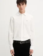 Tommy Jeans риза мъжка от памук бежова DM0DM22026