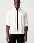 Tommy Jeans риза мъжка от памук бяла DM0DM23711