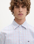 Tommy Jeans риза мъжка от памук синя на каре DM0DM22791