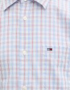 Tommy Jeans риза мъжка от памук синя на каре DM0DM22791