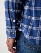 Tommy Jeans риза мъжка от памук синя на каре DM0DM23139