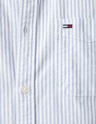 Tommy Jeans риза мъжка от памук синя на райе DM0DM22790
