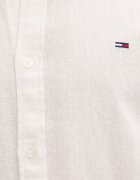 Tommy Jeans риза мъжка с лен бежова с изчистена шарка DM0DM22761