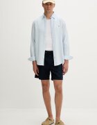 Tommy Jeans риза мъжка с лен синя с изчистена шарка DM0DM22761