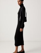 Tommy Jeans рокля от памук с еластан черна DW0DW23320