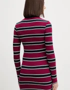 Tommy Jeans Рокля в бордо къса с кройка по тялото DW0DW21901