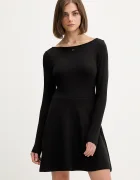 Tommy Jeans Рокля в черно къса разкроена DW0DW21745