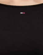 Tommy Jeans Рокля в черно къса разкроена DW0DW21745