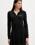 Tommy Jeans Рокля в черно къса разкроена DW0DW22464