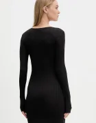 Tommy Jeans Рокля в черно къса с кройка по тялото DW0DW21508