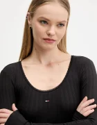 Tommy Jeans Рокля в черно къса с кройка по тялото DW0DW21508