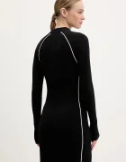 Tommy Jeans Рокля в черно къса с кройка по тялото DW0DW21914