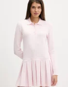Tommy Jeans Рокля в розово къса разкроена DW0DW22464