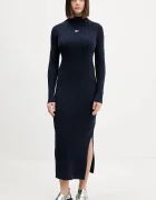 Tommy Jeans Рокля в тъмносиньо дълга с кройка по тялото DW0DW21910