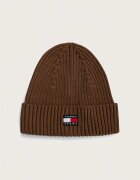 Tommy Jeans шапка beanie мъжка от памук кафява AM0AM13669