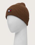 Tommy Jeans шапка beanie мъжка от памук кафява AM0AM13669