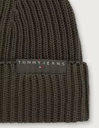 Tommy Jeans шапка beanie мъжка от памук зелена AM0AM14865