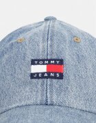 Tommy Jeans шапка с козирка дамска от памук синя AW0AW18578