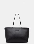Tommy Jeans шопинг чанта дамска от имитация на кожа черна AW0AW18772