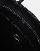 Tommy Jeans шопинг чанта дамска от имитация на кожа черна AW0AW18772