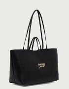 Tommy Jeans шопинг чанта дамска от имитация на кожа черна AW0AW19051