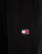 Tommy Jeans спортен панталон дамски от памук черен с висока талия DW0DW22780
