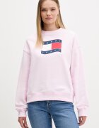 Tommy Jeans Суичър дамски от памук розов DW0DW22742