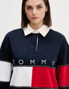 Tommy Jeans суичър дамски от памук тъмносин DW0DW22827