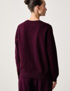 Tommy Jeans суичър дамски с памук бордо DW0DW19959