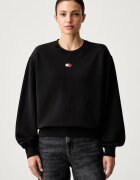 Tommy Jeans суичър дамски с памук черен DW0DW23297