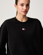 Tommy Jeans суичър дамски с памук черен DW0DW23297