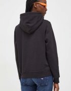 Tommy Jeans суичър с качулка дамски от памук с еластан черен DW0DW17324