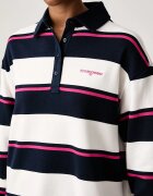 Tommy Jeans суичър с качулка дамски от памук тъмносин DW0DW23303
