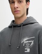 Tommy Jeans суичър с качулка мъжки от памук сив DM0DM22840