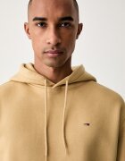 Tommy Jeans суичър с качулка мъжки с памук бежов DM0DM20742