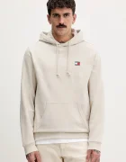 Tommy Jeans суичър с качулка мъжки с памук бежов DM0DM22666